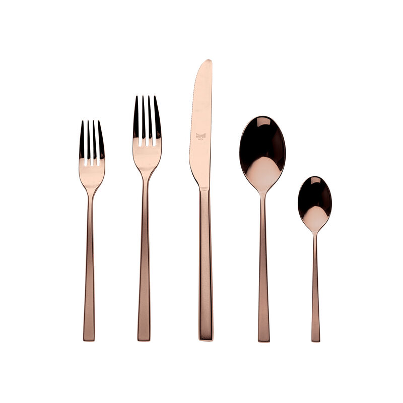 Atena Frozen Bronze Flatware Set (5 Pieces)