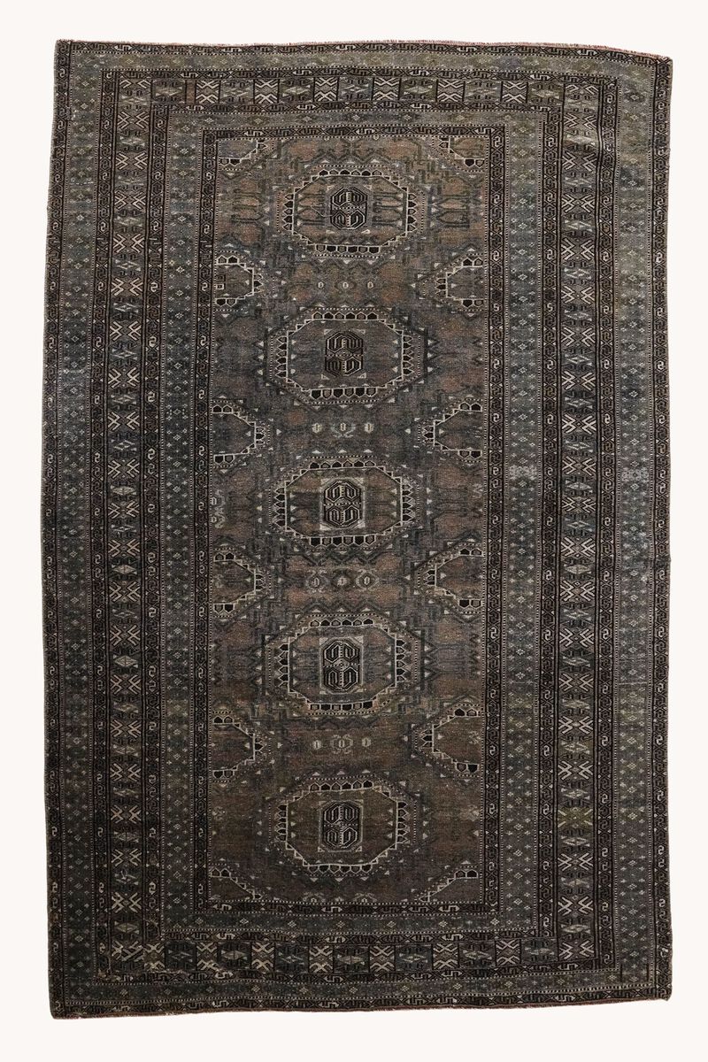 District Loom Vintage Boukhara scatter rug-Flint