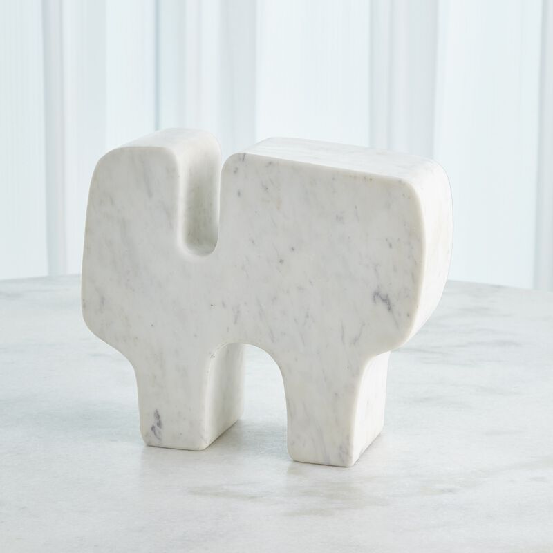 Abstract Marble Sculpture- White