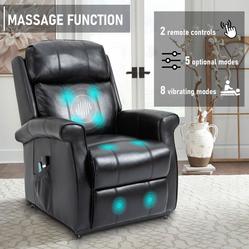 MONDAWE Faux Leather Indoor Elderly Power Lift Recliner Chair Intelligent Control Chair