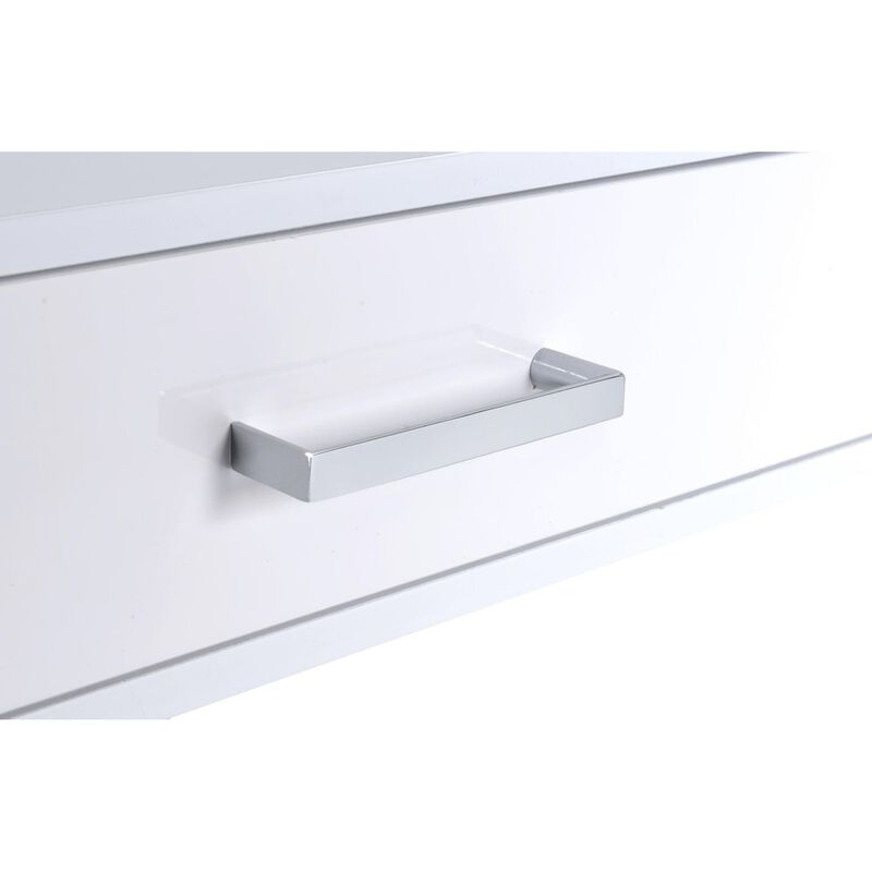 Coleen Desk in White High Gloss & Chrome 92229