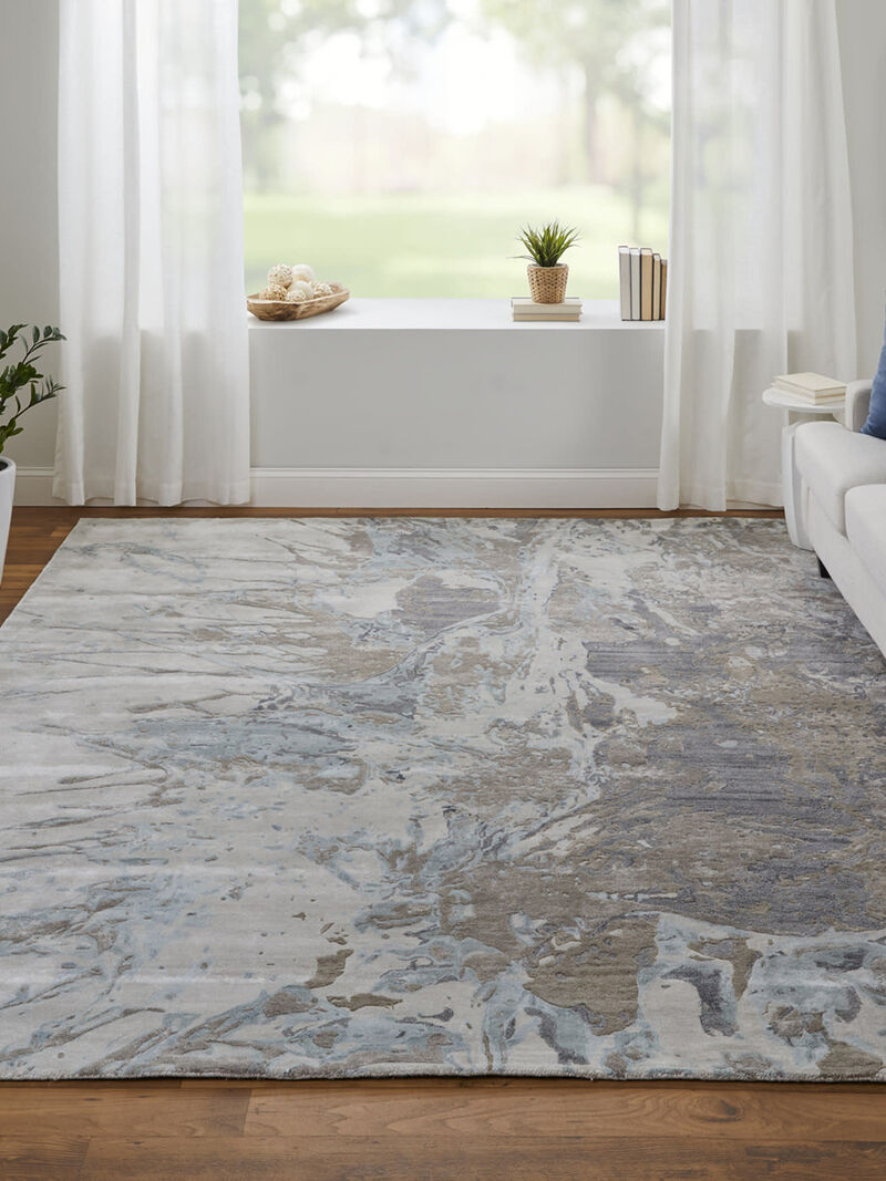 Zarah 8918F 12' x 15' Gray/Tan/Blue Rug