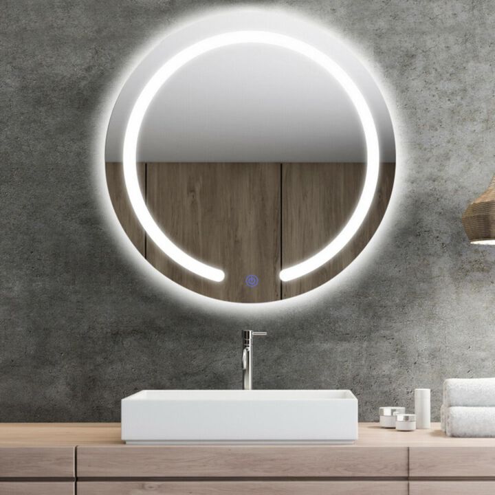 Hivvago 360° Rotatable Vanity Makeup Mirror with 3 Color Lighting Modes and Touch Control-Black