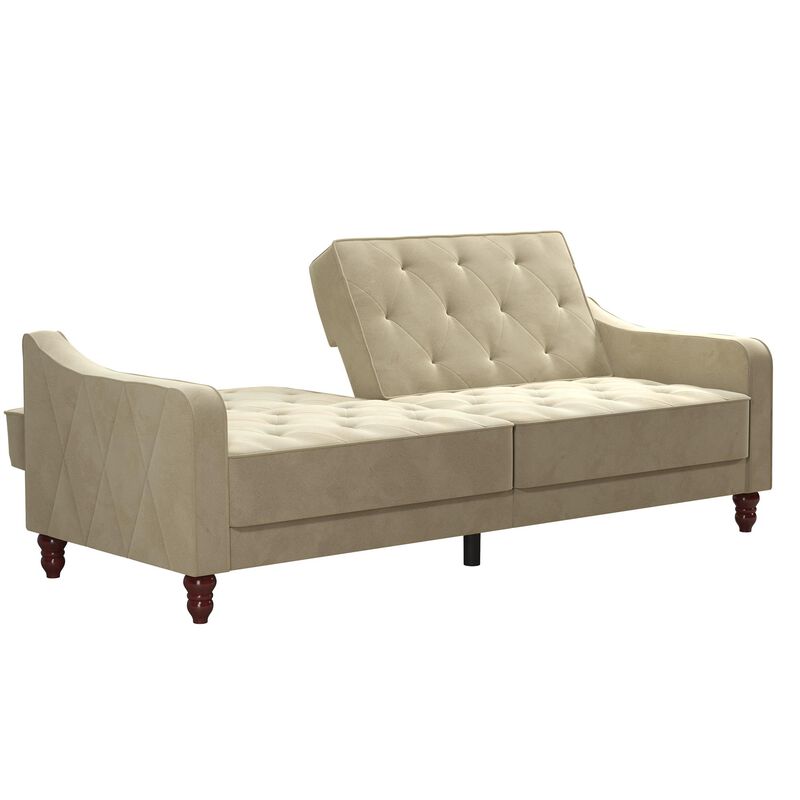 Vintage Tufted Split Back Futon