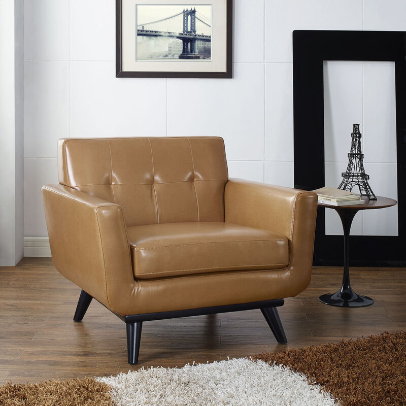 Engage Bonded Leather Armchair Brown EEI-1336-TAN