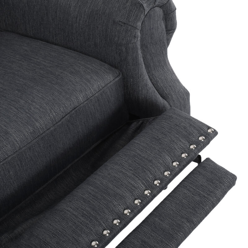 Merax Classic Charcoal Push Back Recliner Chair
