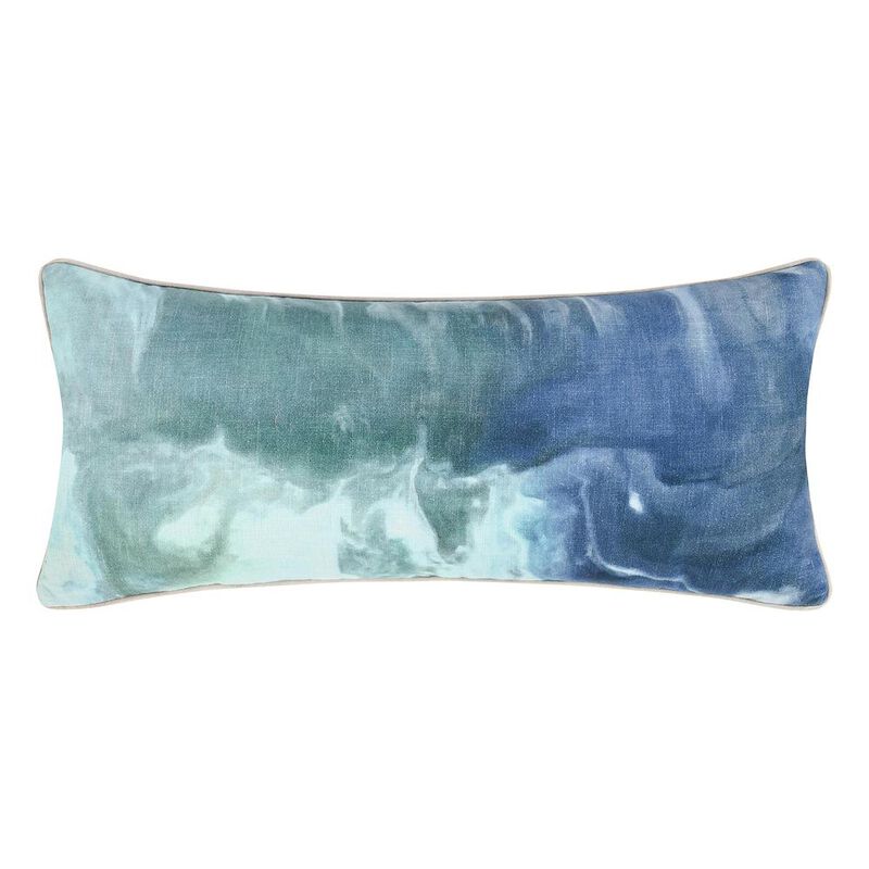 Kosas Home Mantra 16x36 Cotton Throw Pillow, Blue