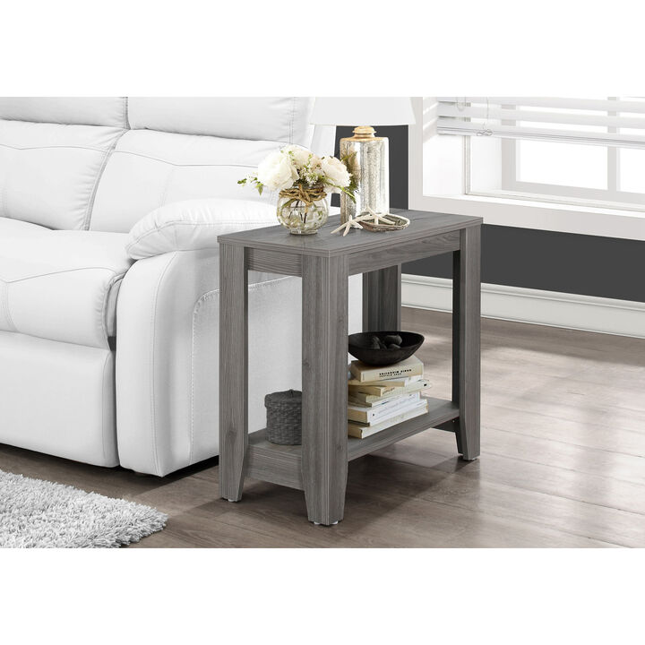 Monarch Specialties I 3118 Accent Table, Side, End, Nightstand, Lamp, Living Room, Bedroom, Laminate, Grey, Transitional