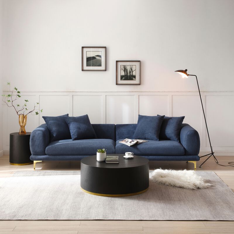 Round Coffee Table - Side Table for Living Room Fully Assembled - Ideal for Small Spaces
