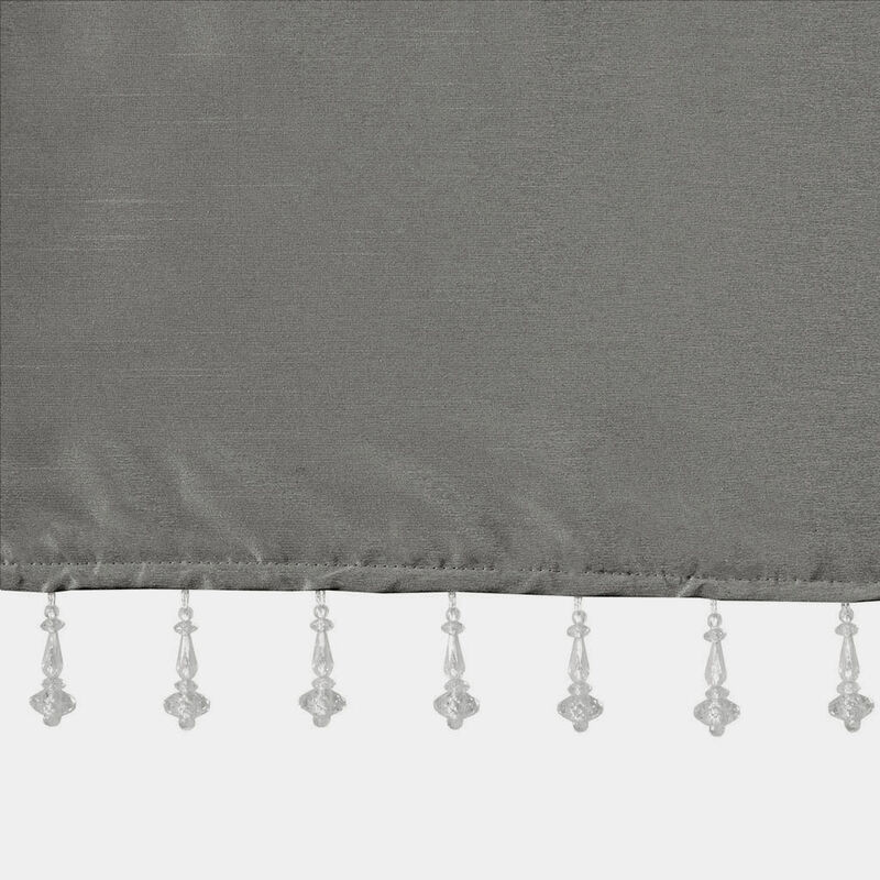 Gracie Mills Elroy Lightweight Beaded Faux Silk Valance