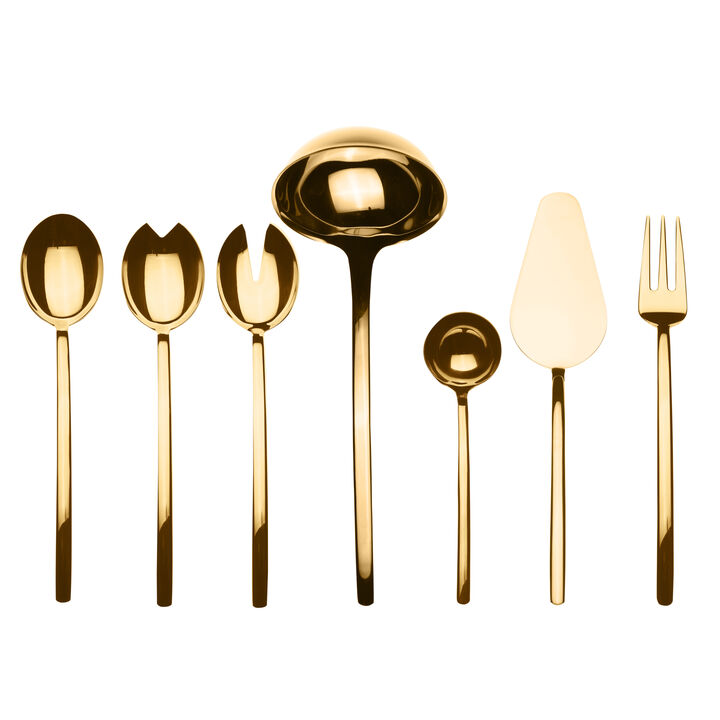 Due Gold Serving Set 7 Pieces