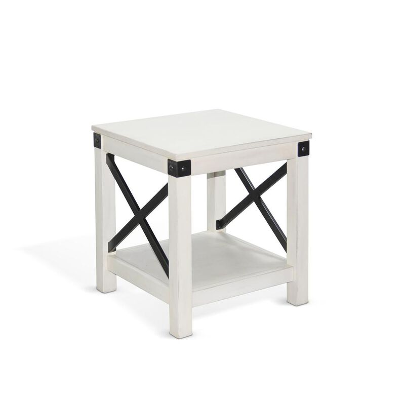 Sunny Designs Bayside White Wood End Table