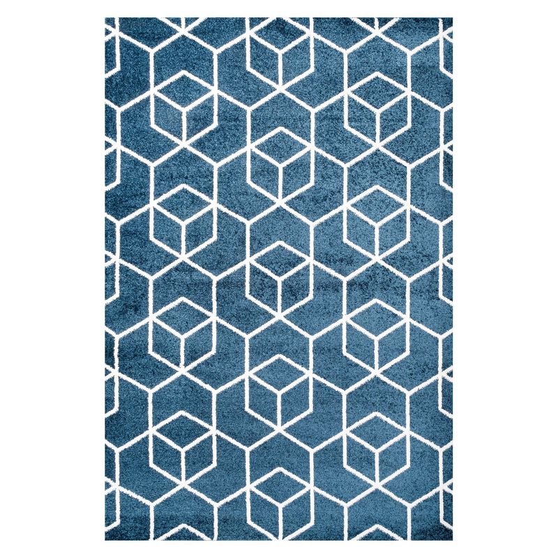 Tumbling Blocks Modern Geometric Area Rug