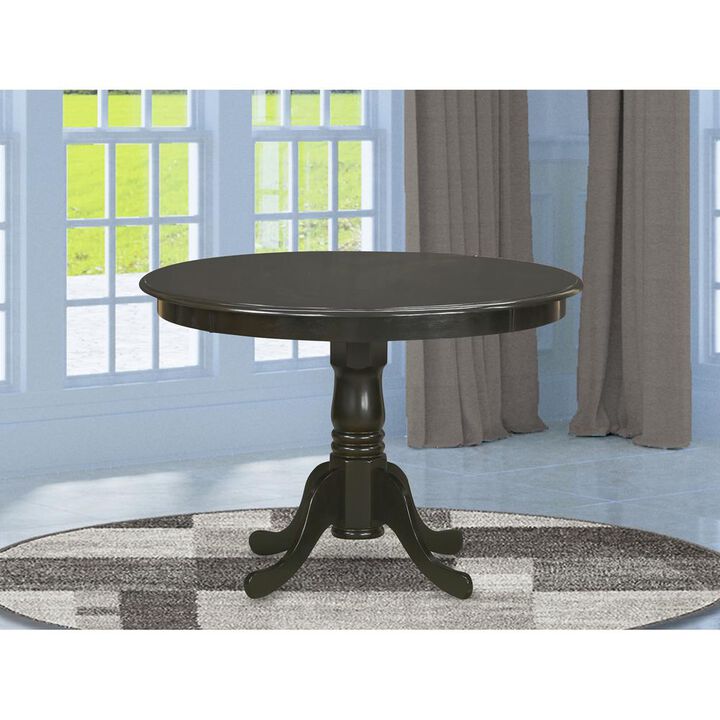 East West Furniture Hartland  Table  42  diameter  Round    Table  -Cappuccino  Finish