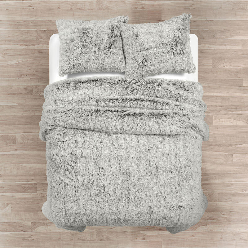 Emma Cozy Ultra Soft Two Tone Faux Fur Comforter 3-Pc Set