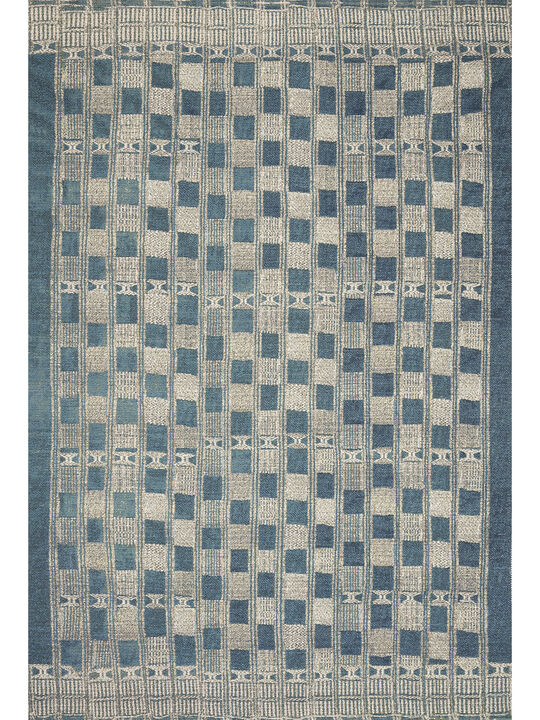 Mika MIK08 Blue/Ivory 6'7" x 9'4" Rug