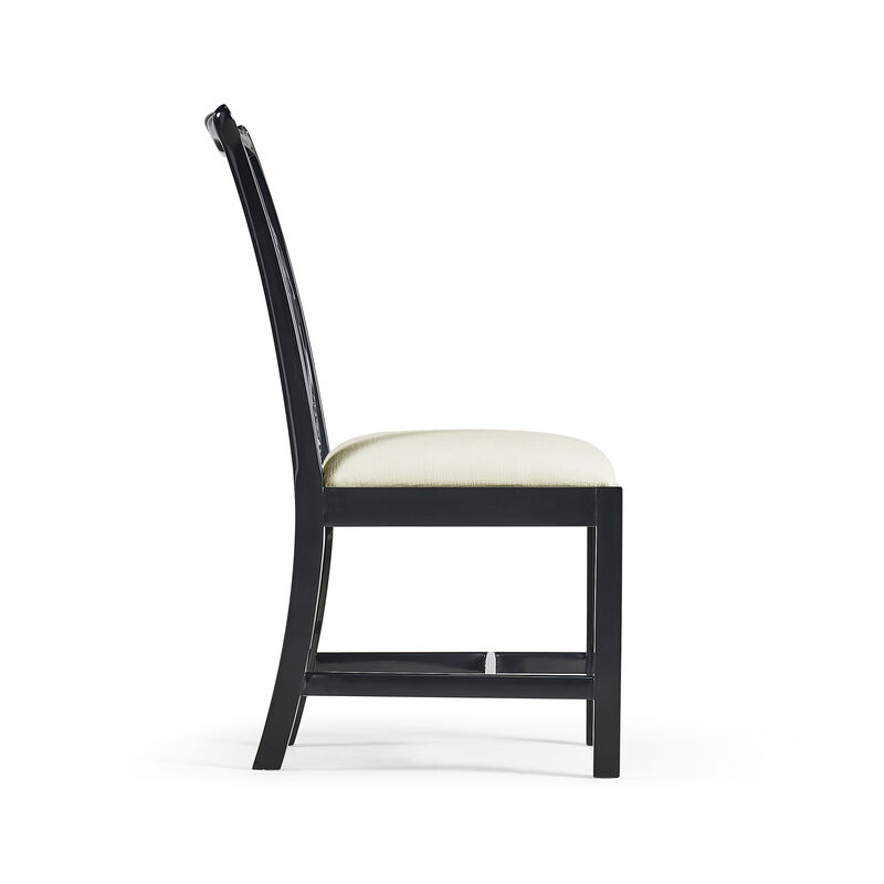 Chippendale Black Side Chair