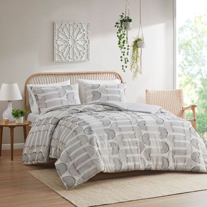 Gracie Mills Jermaine Luxurious Harmony: Clip Jacquard Comforter Set