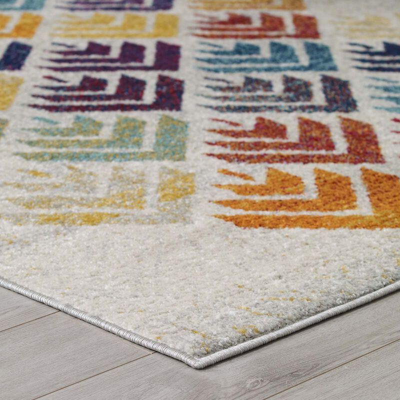 Entourage Florin Abstract Floral 5x8 Area Rug - Multicolored