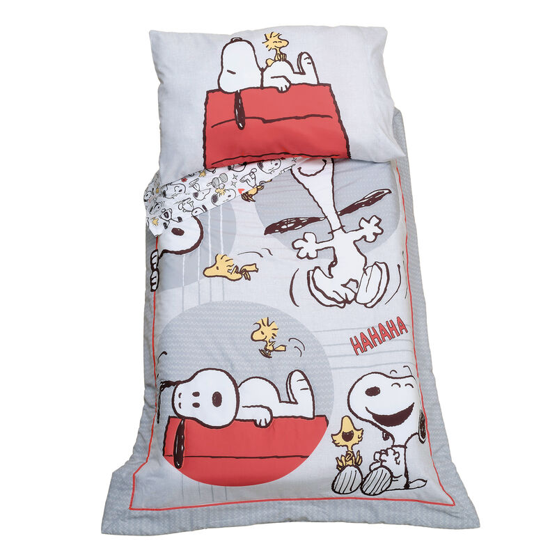 Bedtime Originals Snoopy Love 4-Piece Toddler Bedding Set - Gray/Red/White