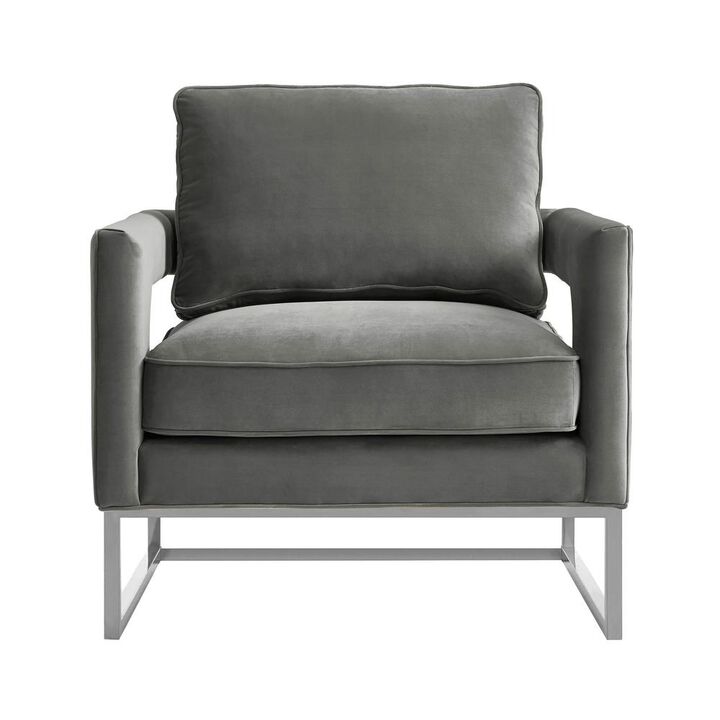 Belen Kox Luxe Grey Velvet Chair, Belen Kox