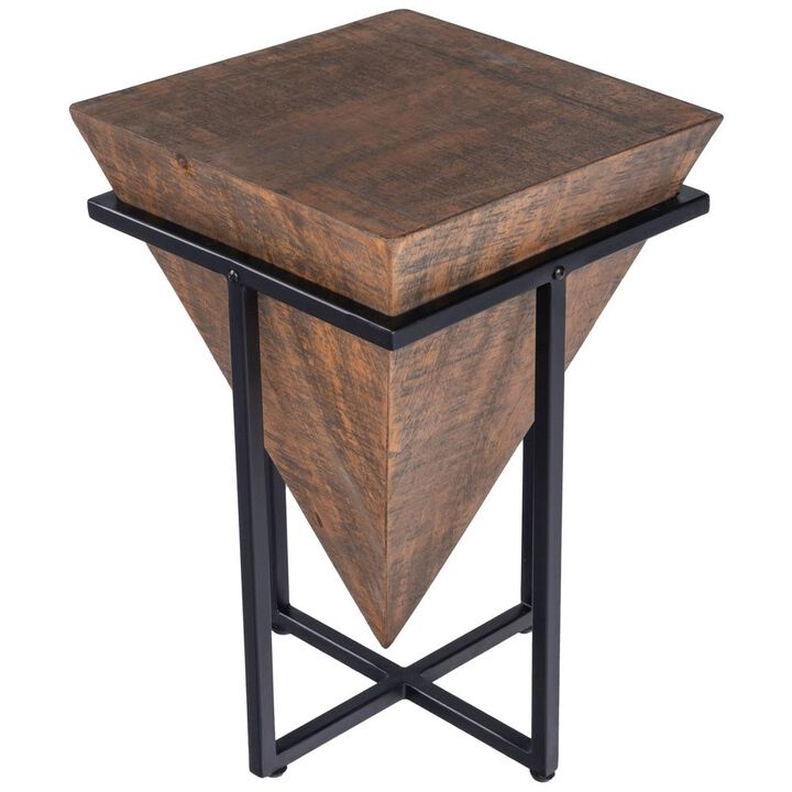 Butler Specialty Company Gulnaria Wood & Metal Side Table, Dark Brown