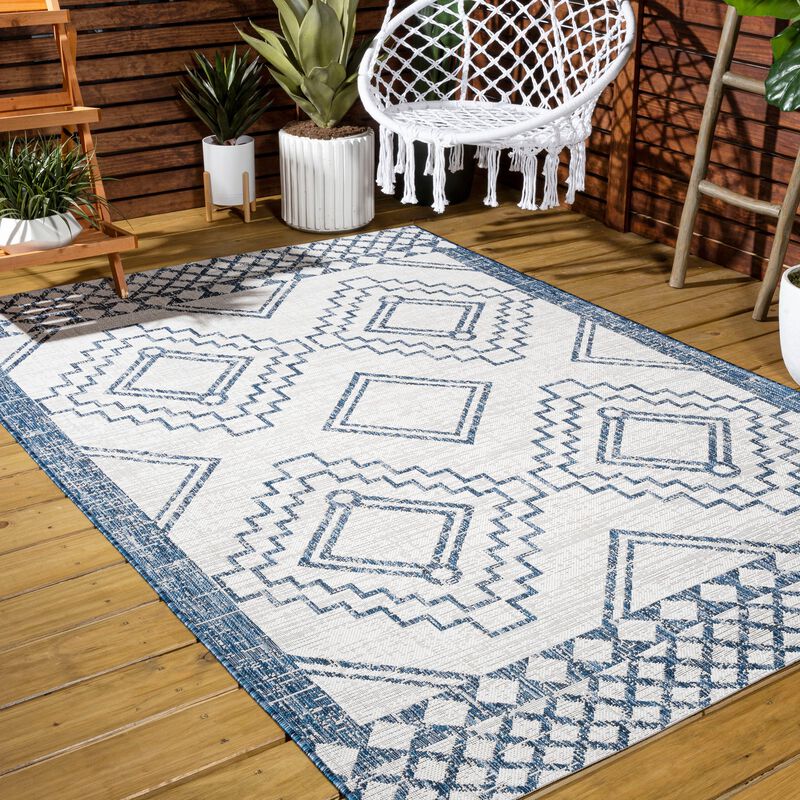 Marokko Diamond Tribal Medallion Indoor/Outdoor Area Rug