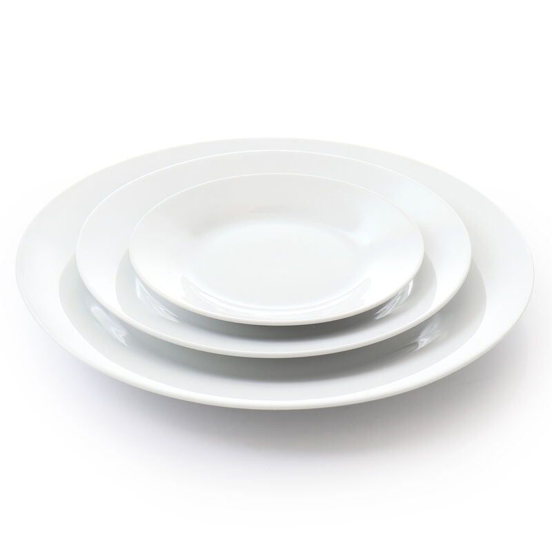 Elama 3 Tier Round Plate Porcelain Serveware Set