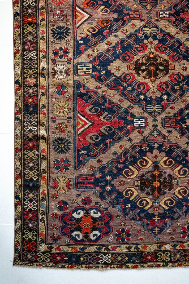 District Loom Vintage Soumak scatter rug-Ipasha