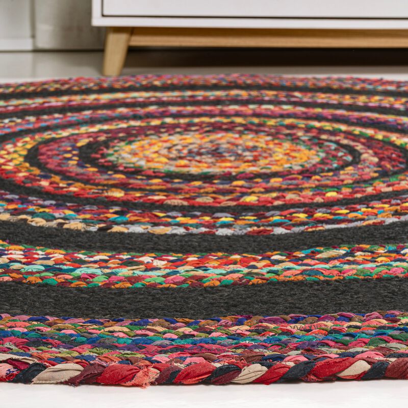 Abyss Braided Bohemian Coastal Jute Area Rug