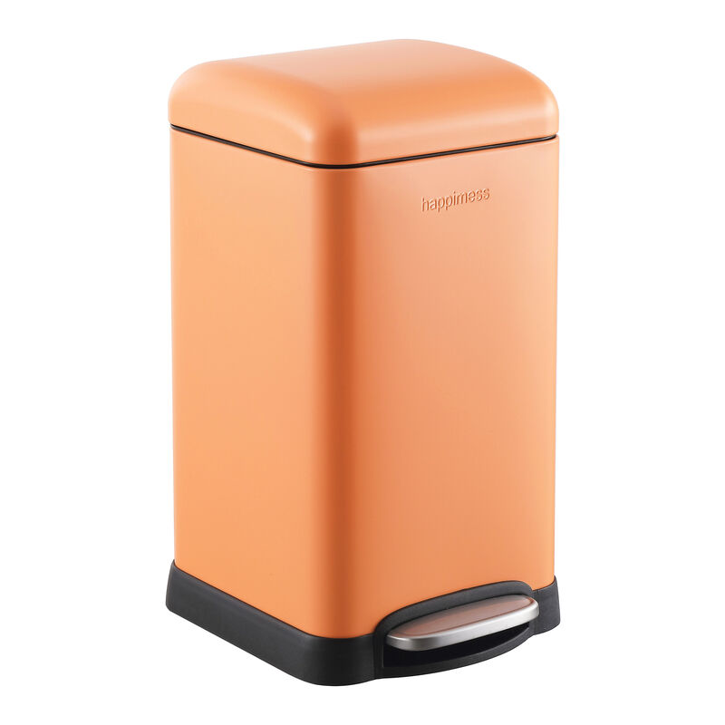 Betty Retro Mini 3.2-Gallon Step-Open Trash Can, Carrot Cake