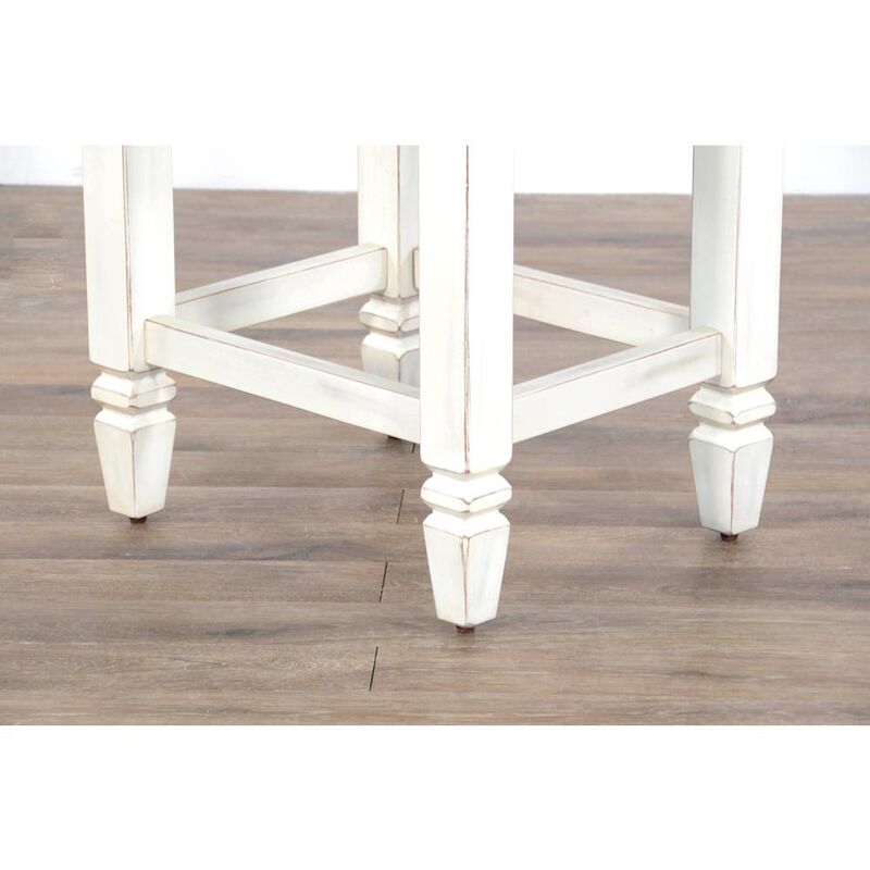 Sunny Designs Pasadena Counter Mahogany Counter Stool in Off White/Light Brown