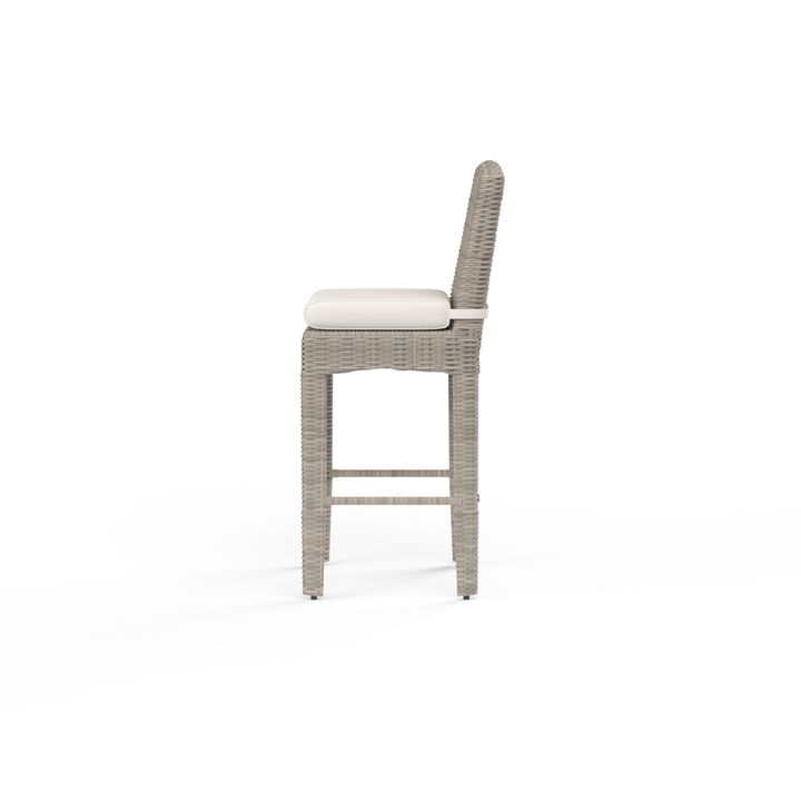 Manhattan Barstool in Linen Canvas w/ Self Welt