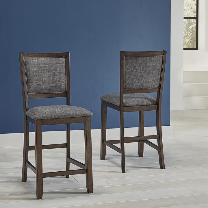 Belen Kox Upholstered Counter Stool - Falcon Brown (Set of 2), Belen Kox