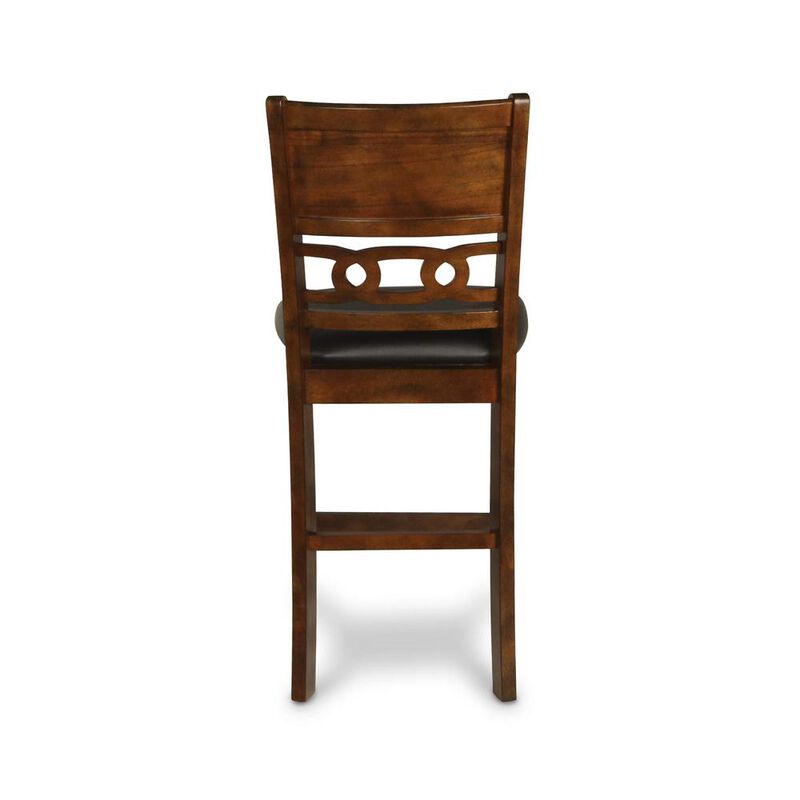 New Classic Furniture Gia Brown Wood Counter Chair with PU Seat (Set of 4)