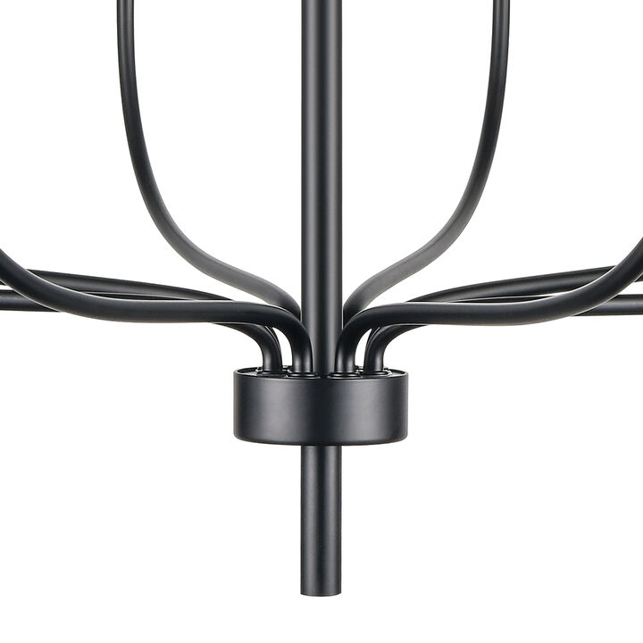 Newland 34'' Wide 8-Light Black Chandelier