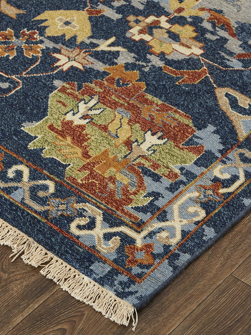 Leylan 0587F 8'6" x 11'6" Blue/Orange/Red Rug