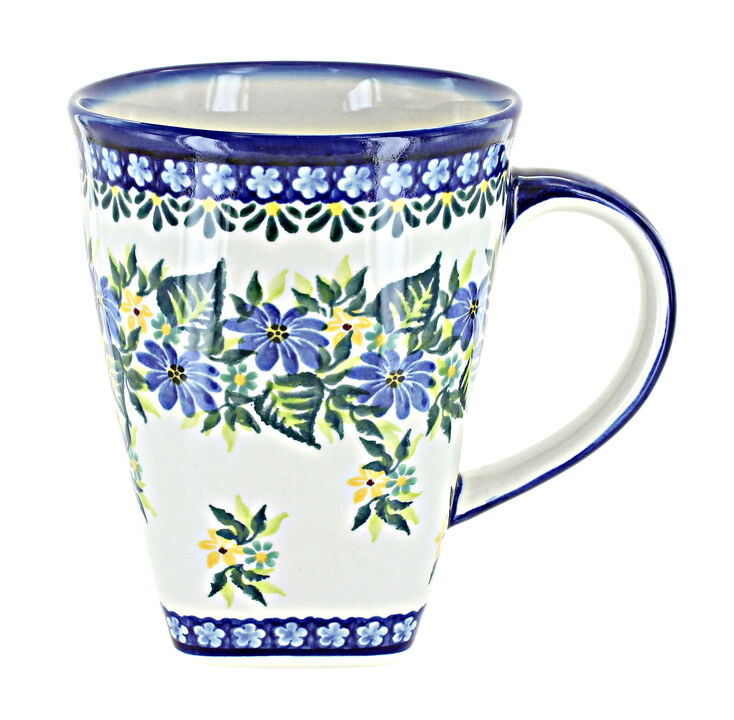 Blue Rose Polish Pottery Windsor Large Mug