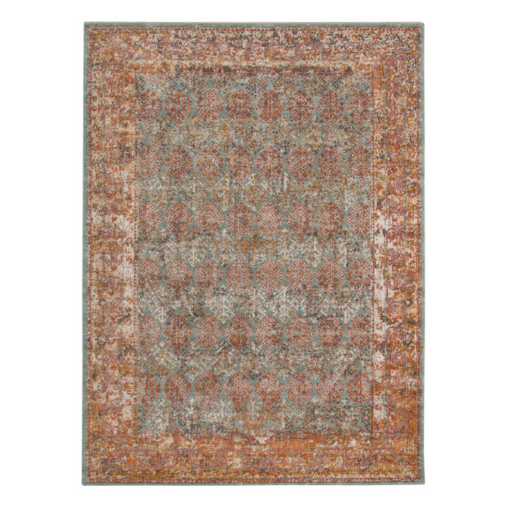 Eternal Pierson Vintage Teal Runner Rug