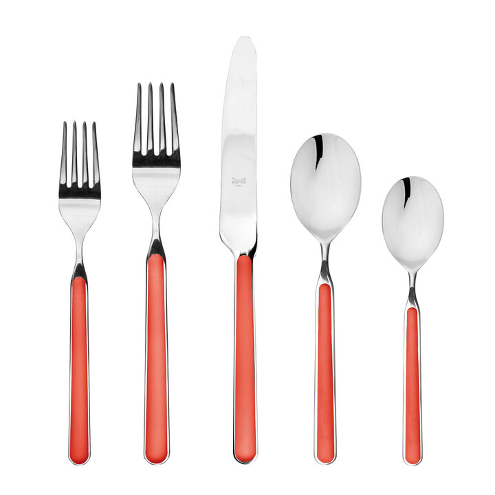 Fantasia 5-Piece Flatware Set in New Coral