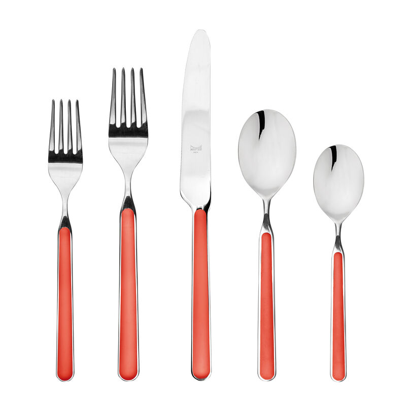 Fantasia 5-Piece Flatware Set in New Coral