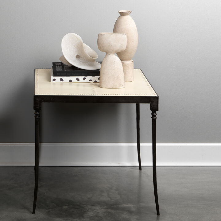 Nevado Leather Side Table