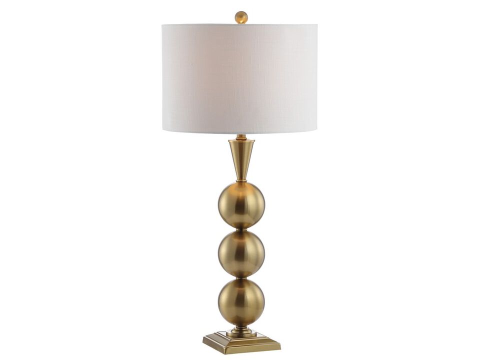 Mackenzie 33" Metal LED Table Lamp, Brass