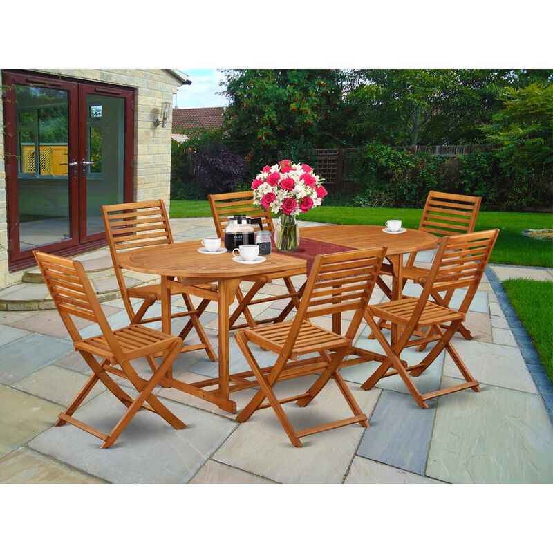 Wooden Patio Set Natural Oil