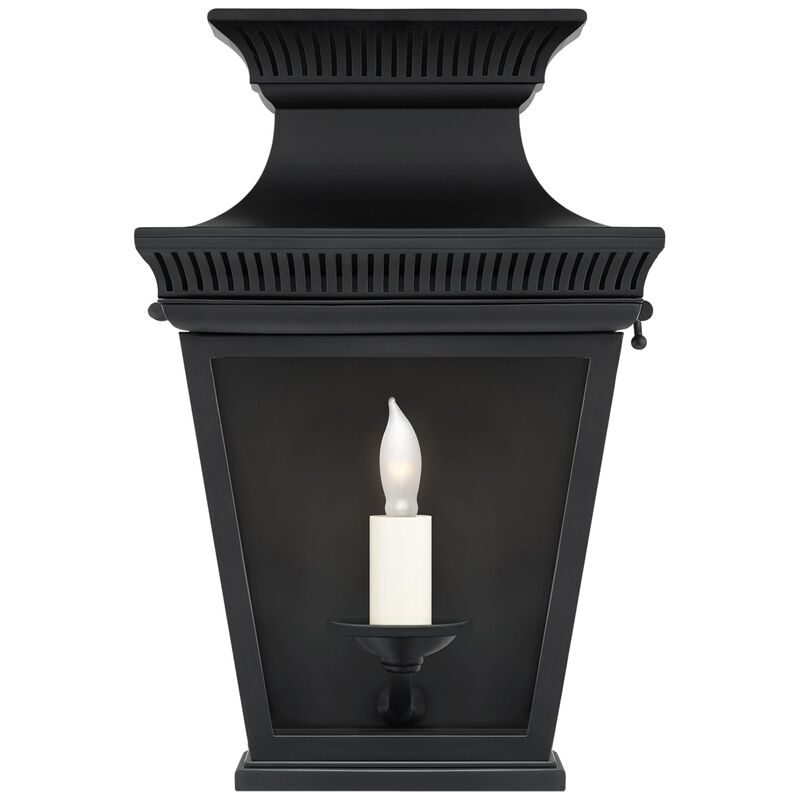 Elsinore Small 3/4 Wall Lantern in Black