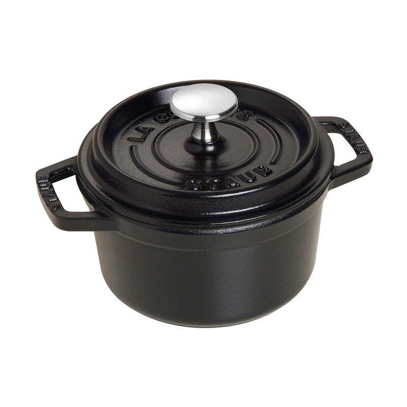 Staub Cast Iron 0.75-qt Round Cocotte - Graphite Grey