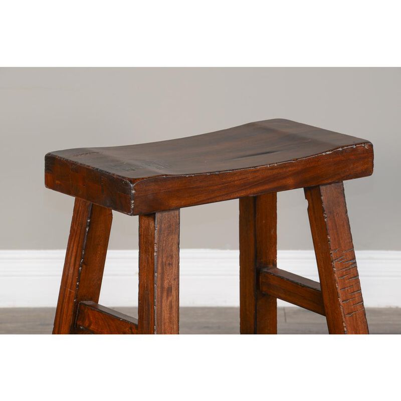 Sunny Designs Counter Saddle Seat Stool, Wood Seat