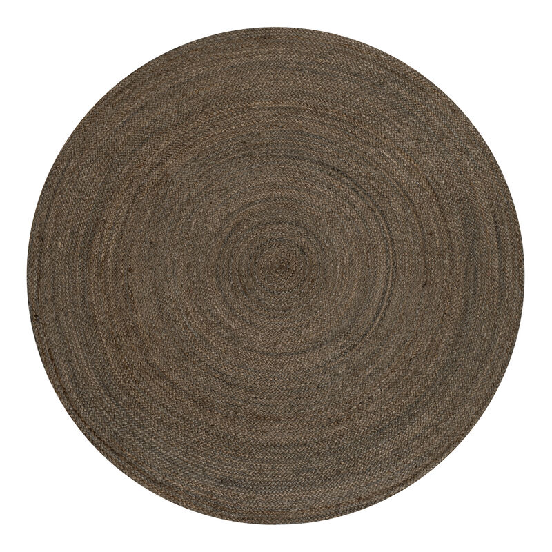 Zara Braided Coastal Cottage Round Jute. Round Area Rug