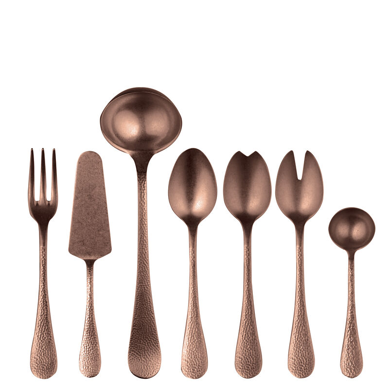 Epoque 7 Piece Serving Set in Pewter Bronze