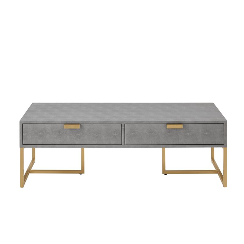 Nicole Miller Taha Faux Shagreen Coffee Table